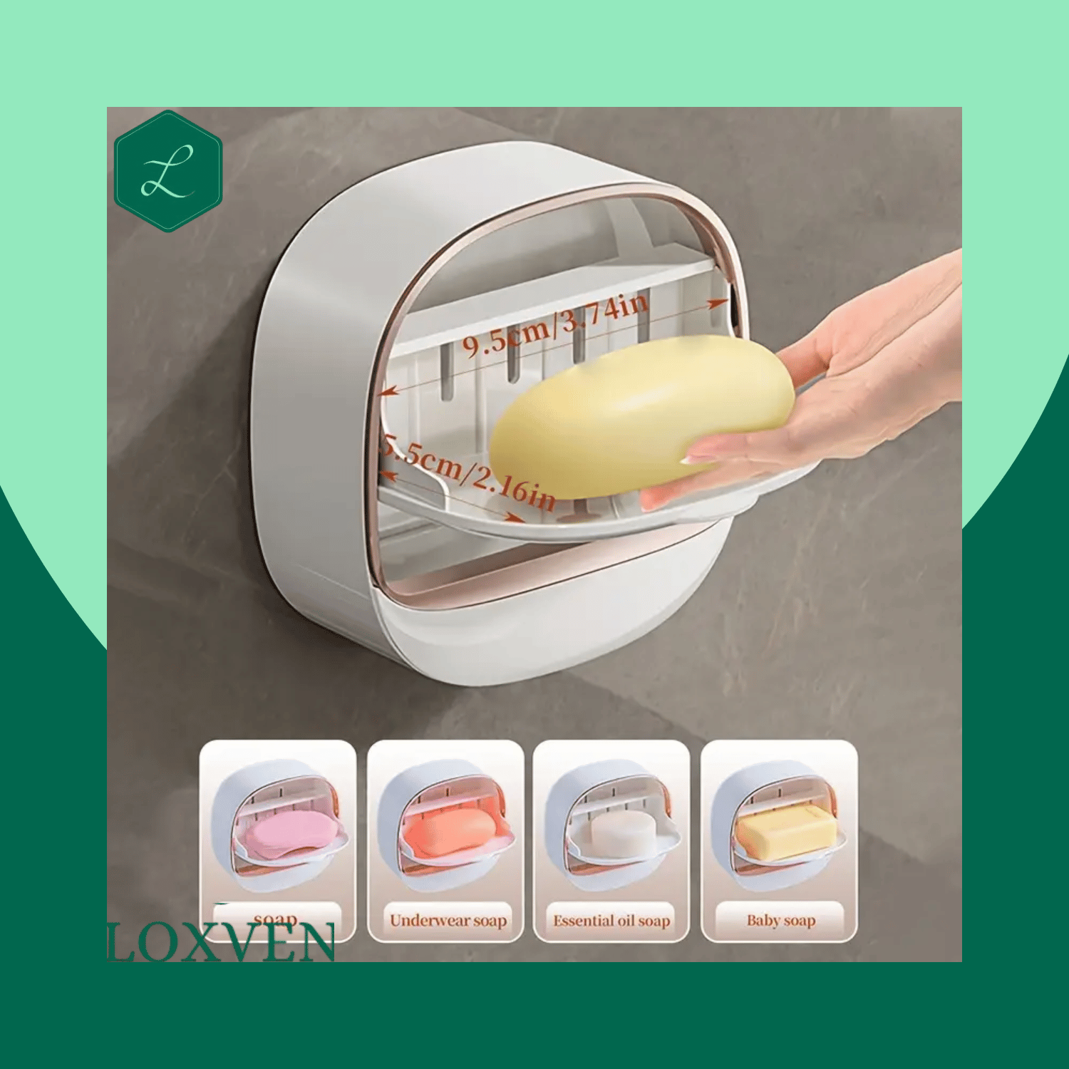 Wall-Mounted Soap Dish with Lid