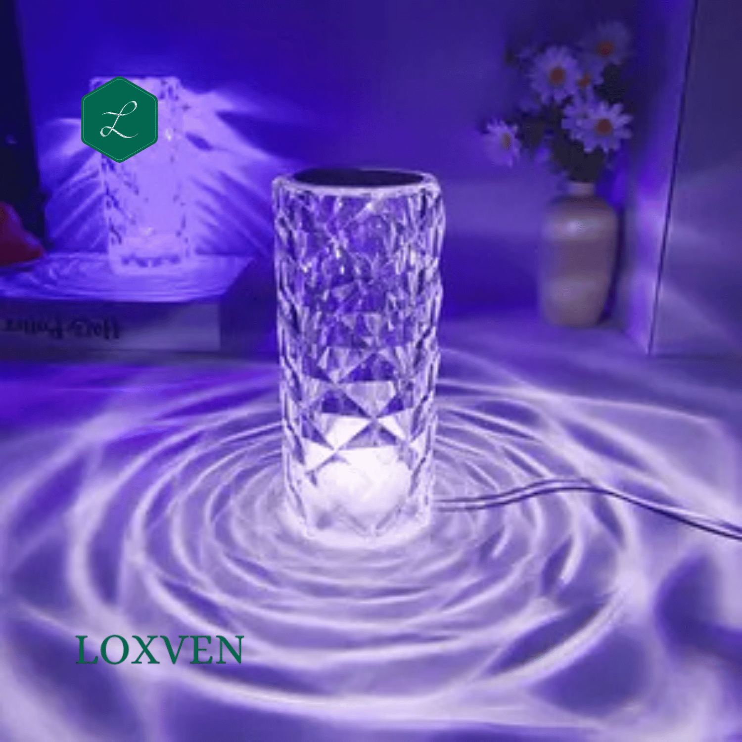 Crystal Rose Lamp