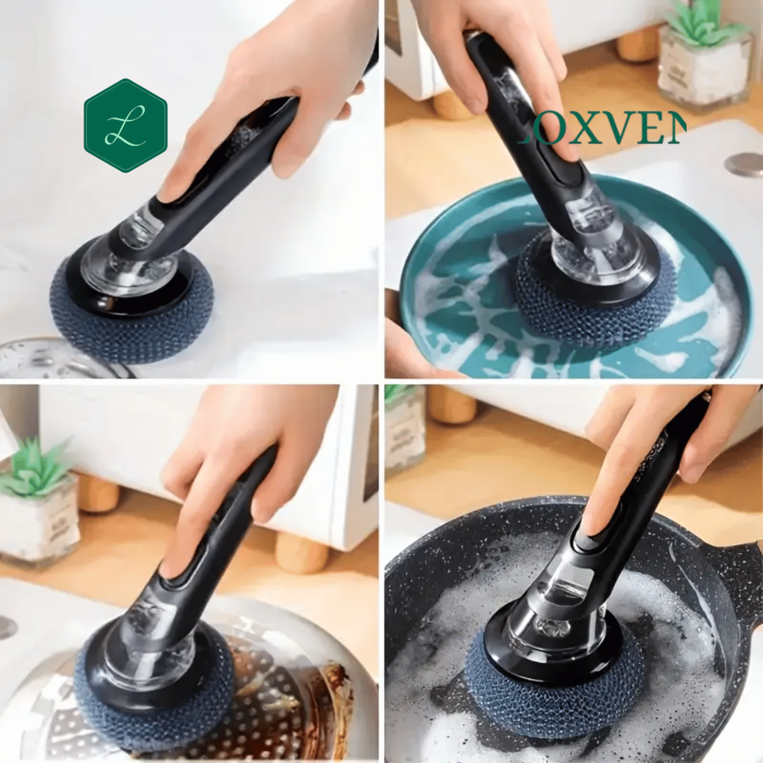 Dishwashing Brush with Soap Dispenser