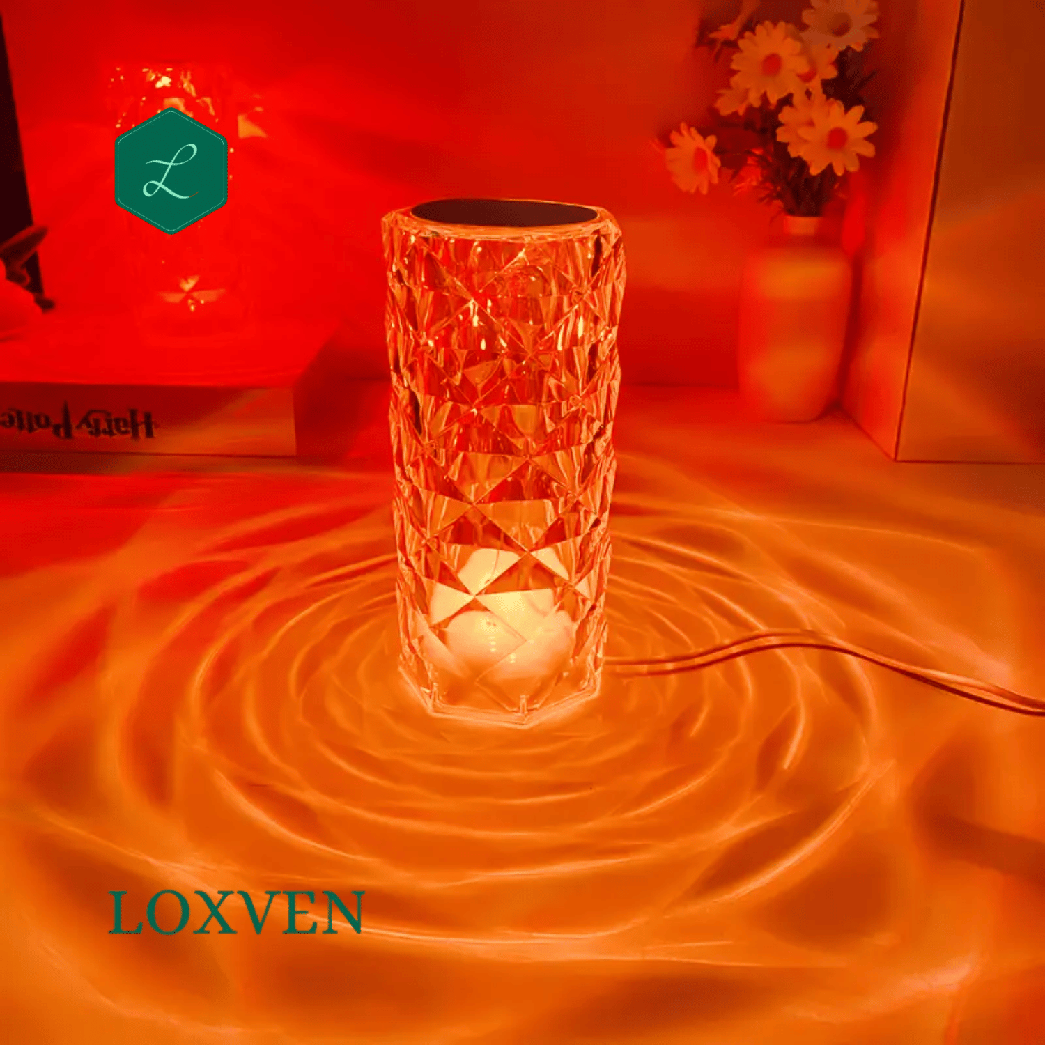 Crystal Rose Lamp