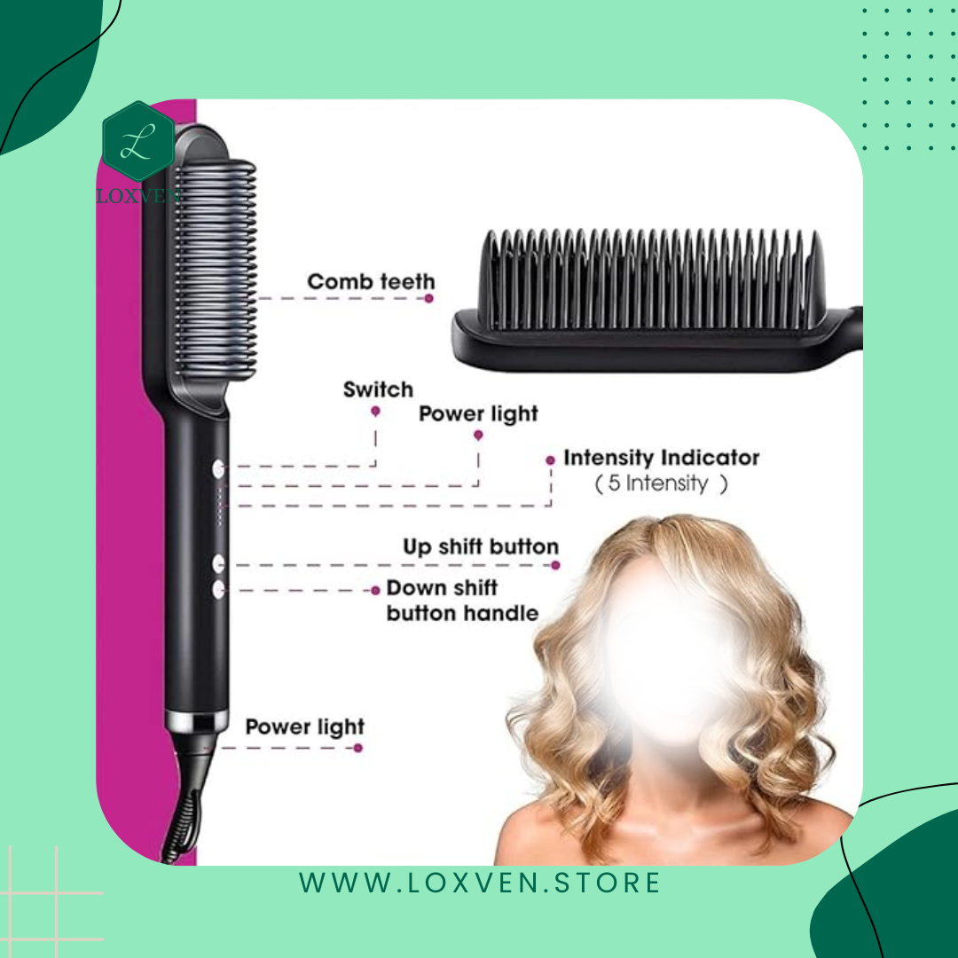 Hair Straightening & Curling Comb