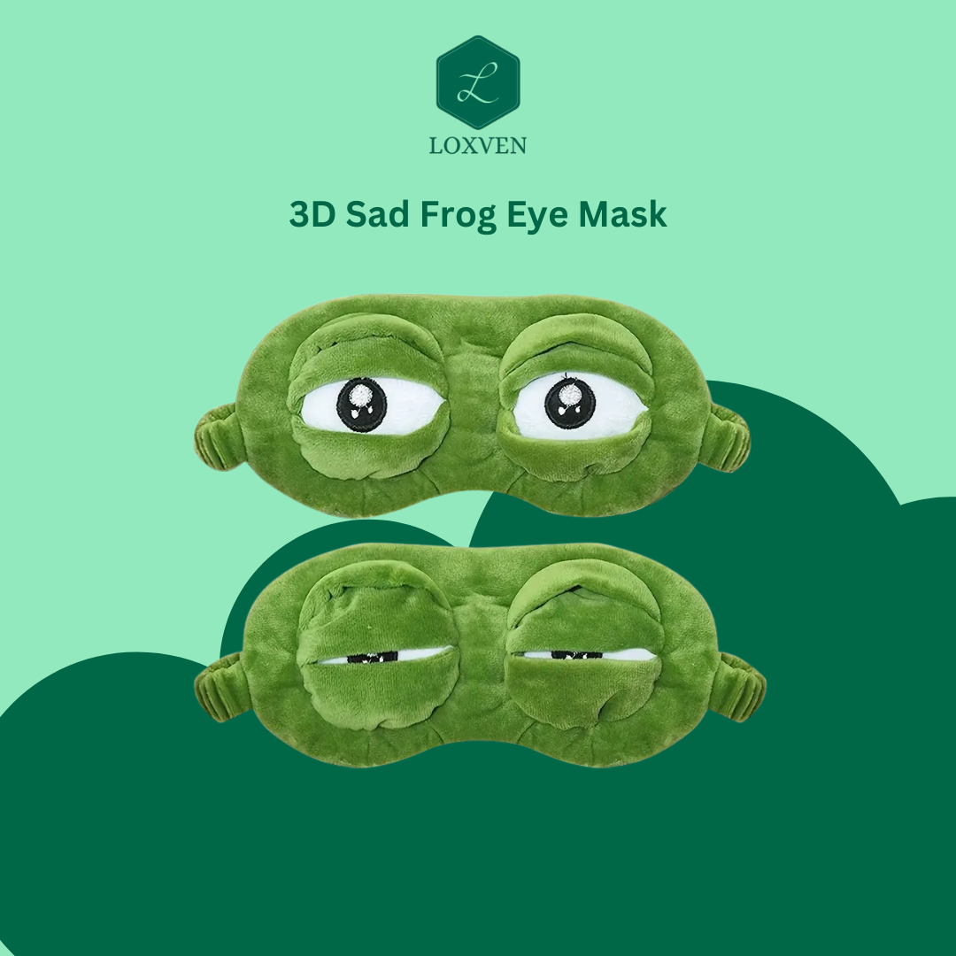 3D Sad Frog Eye Mask