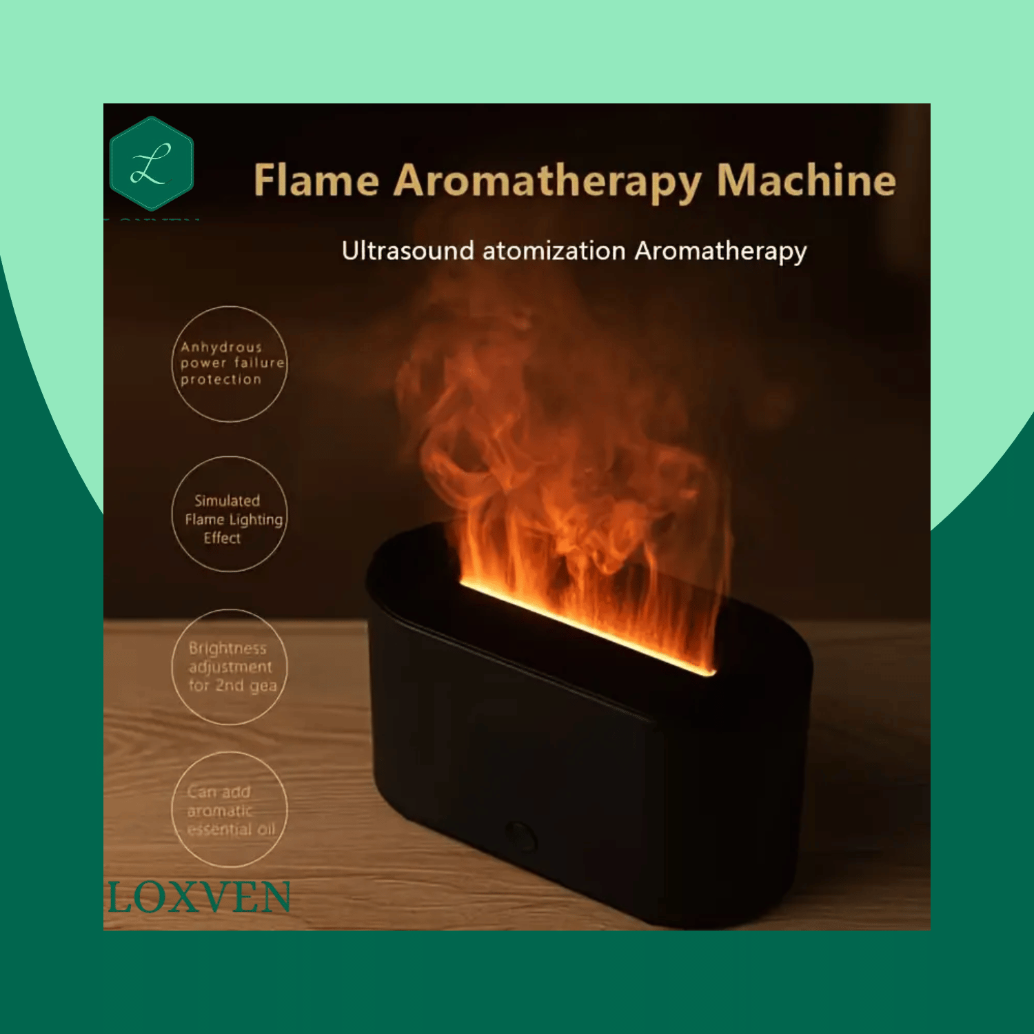 Flame Aromatherapy Diffuser with Night Light